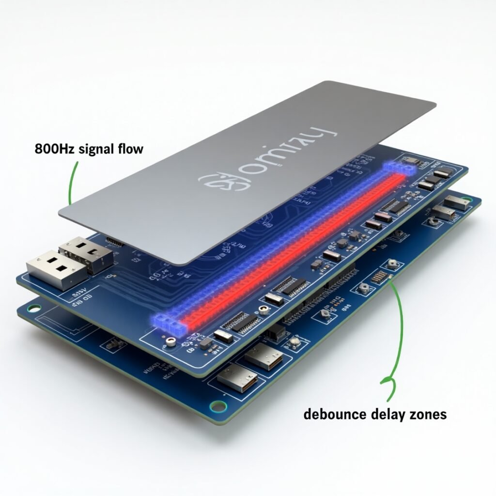 Visual showing frequency rates in Hz and their impact on keyboard responsiveness