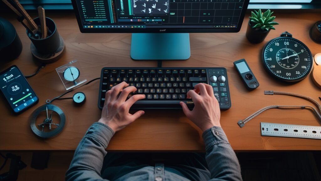 DIY keyboard latency test using slow-motion video recording method