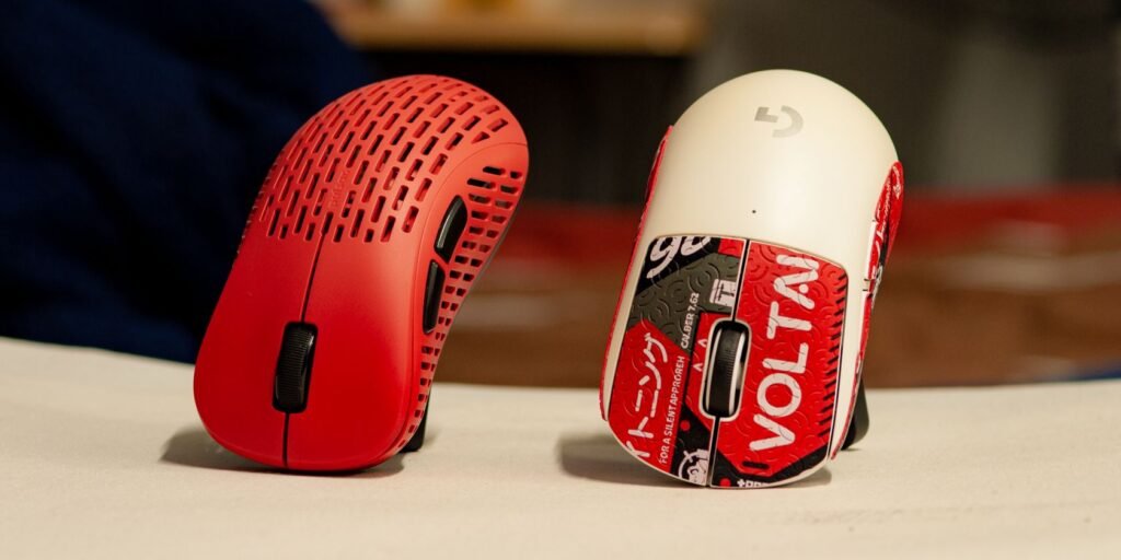 User comfortably gripping an ergonomic vertical mouse to reduce wrist strain and improve posture