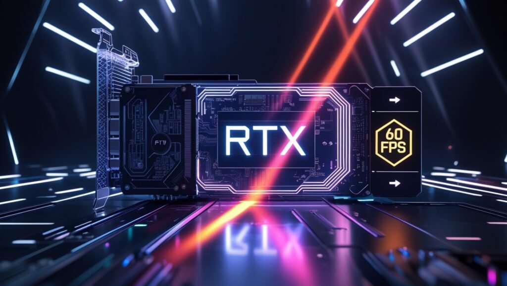 Thermal camera view - GPU RT cores hotspot during Cyberpunk gameplay, cooling 12°C after optimizations